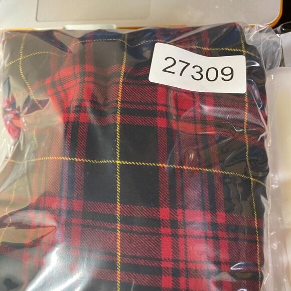 5/$45 Forever 21 Shirt Men L Large Red Plaid Button Up Collared Long Sleeve - Picture 8 of 8